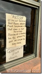 BLM Shutdown notice